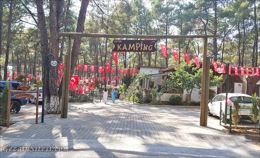 Datça aktur camping giriş