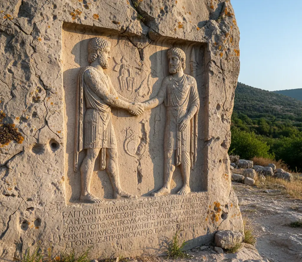 Arsemia Antik Kenti tokalaşma sahnesi kabartması kahta
